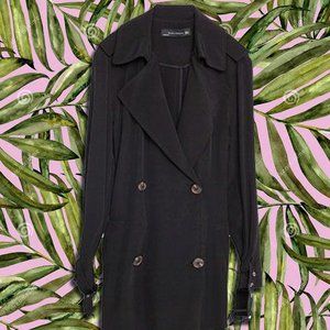 Zara Long Flowy Trench Coat